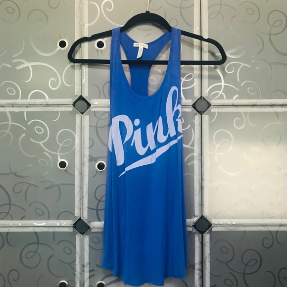 PINK Low Cut Muscle Tank Top - Picture 2 of 4